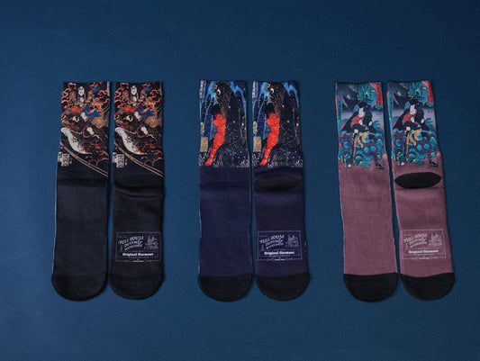 Ukiyo-e Samurai Socks
